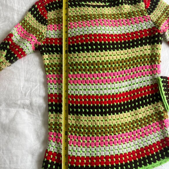 Comme des Garcons Knit Acrylic Sweater Multicolor Designer Rare - Picture 6 of 6